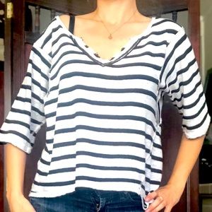 Free People Head in cloud stripe top XS